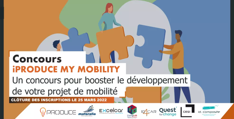 [Concours] iPRODUCE MY MOBILITY – UN CONCOURS POUR BOOSTER LE DÉVELOPPEMENT DE VOTRE PROJET DE MOBILITÉ