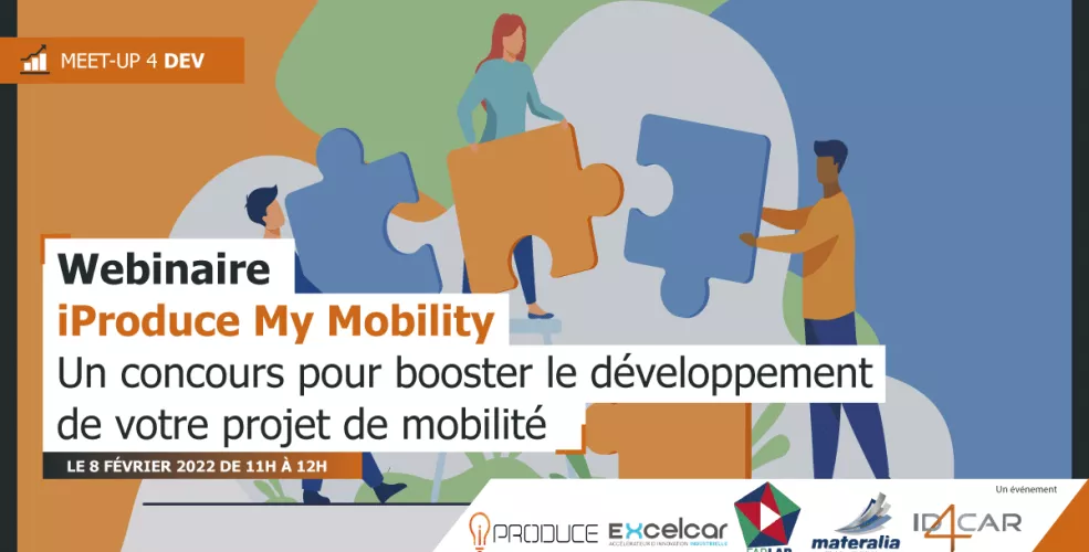 [WEBINAIRE] IPRODUCE MY MOBILITY – UN CONCOURS POUR BOOSTER LE DÉVELOPPEMENT DE VOTRE PROJET DE MOBILITÉ
